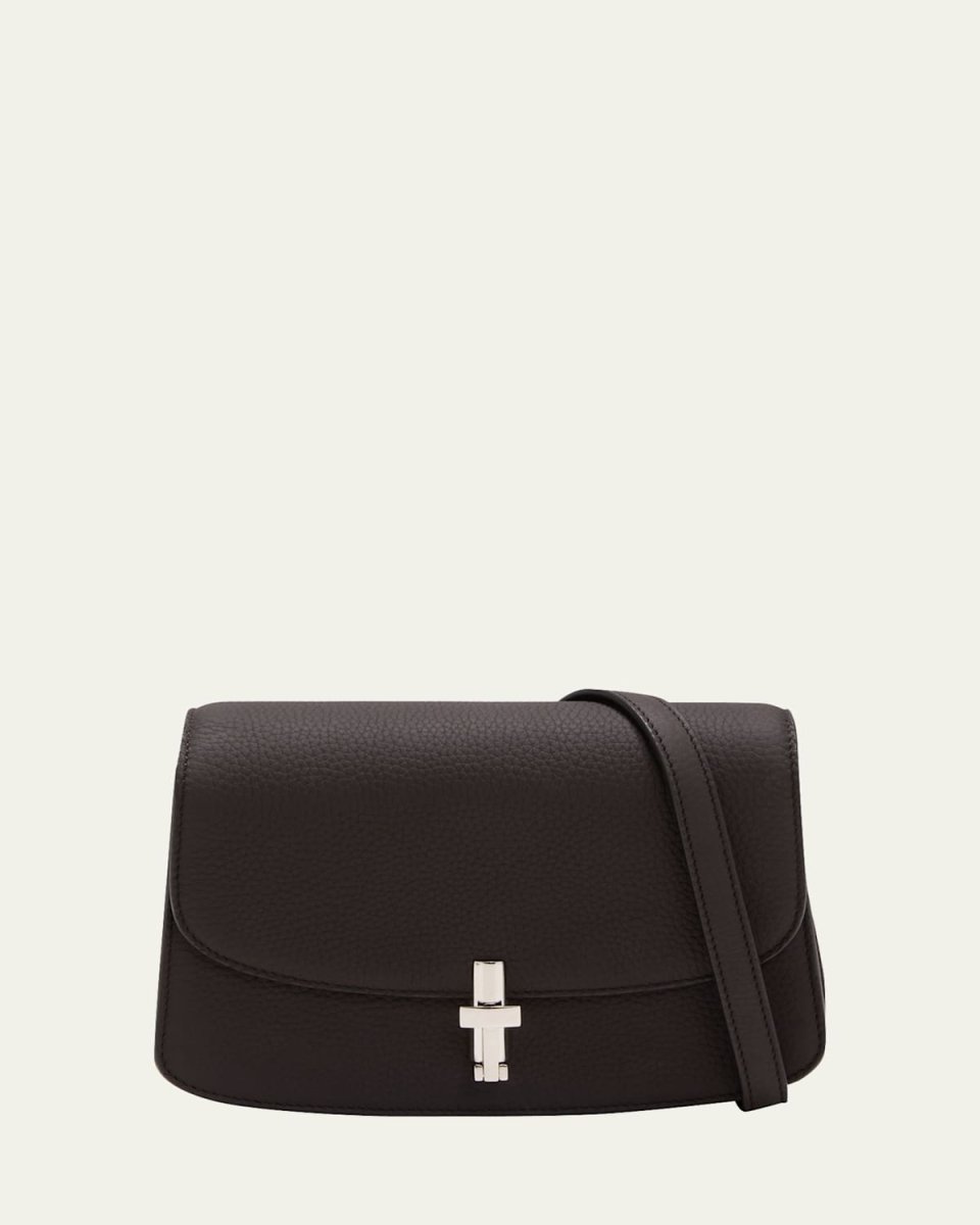 Sofia 8.75 Crossbody in Matte Grained Calfskin with Silver Hardware